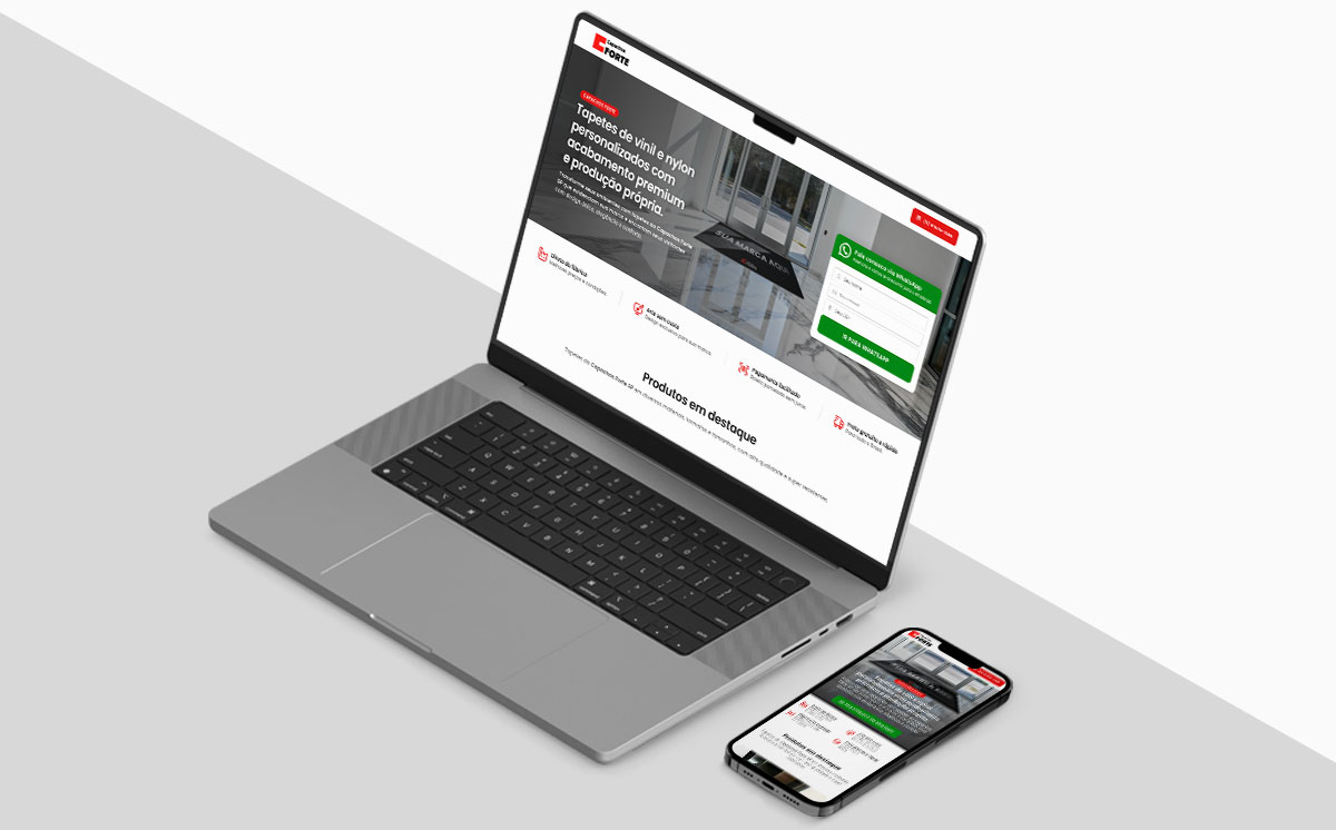 Interface da Landing Page da Capachos Forte SP Interface da Landing Page da Capachos Forte SP