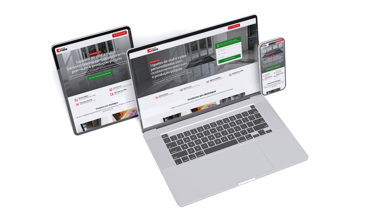 Interface da landing page da Capachos Forte SP Interface da landing page da Capachos Forte SP