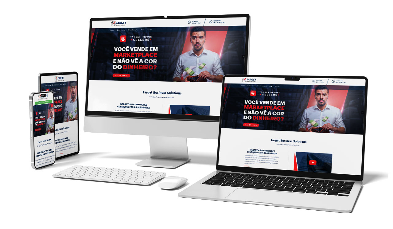 Interface do site institucional da Target Solutions Interface do site institucional da Target Solutions
